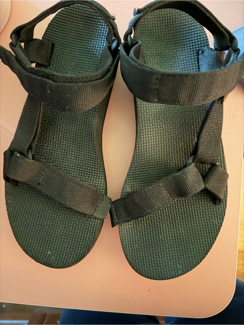 Teva Black Open-Toe Adjustable Strap Sandals